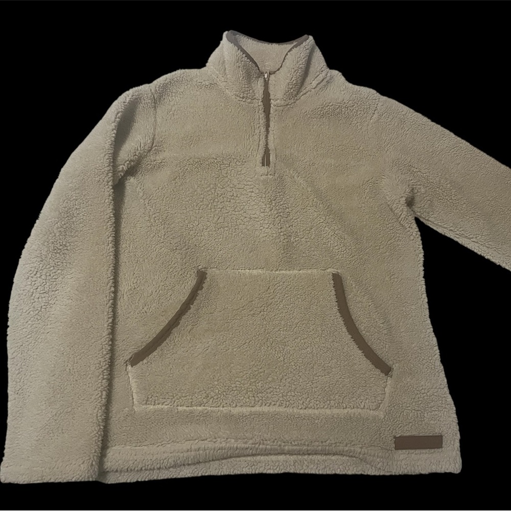 Bass Pro Shops soft 1/4 zip fuzzy tan pullover